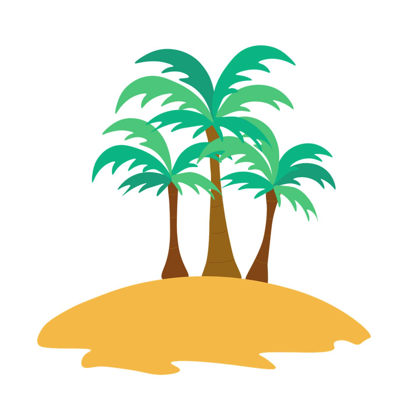 beach tropical summer coconut tree  svg vector