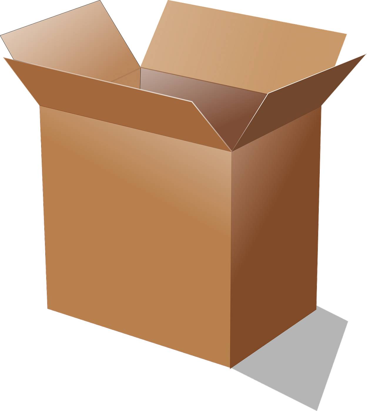 box brown open package cardboard  svg vector