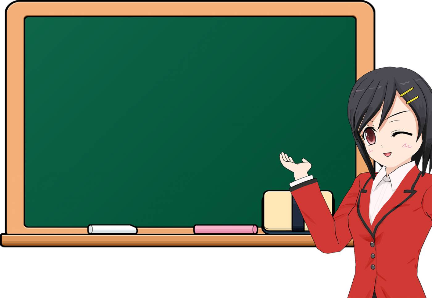 cartoon chalkboard education female  svg vector