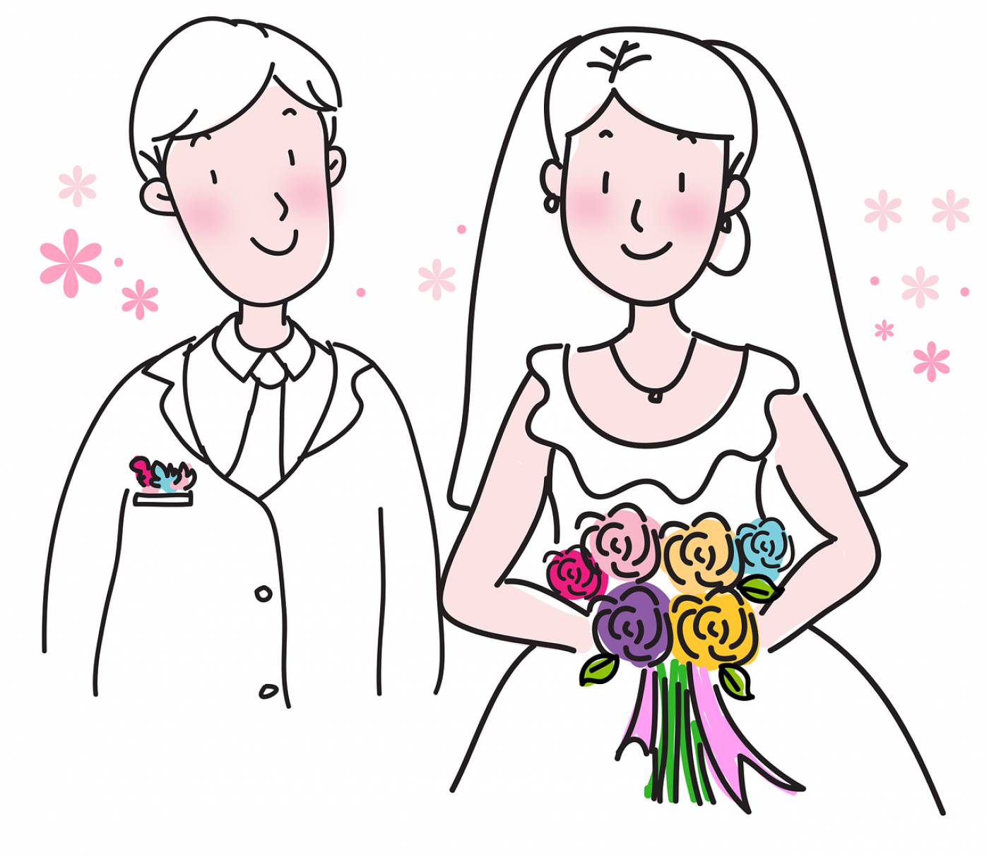 groom bride marriage wedding  svg vector