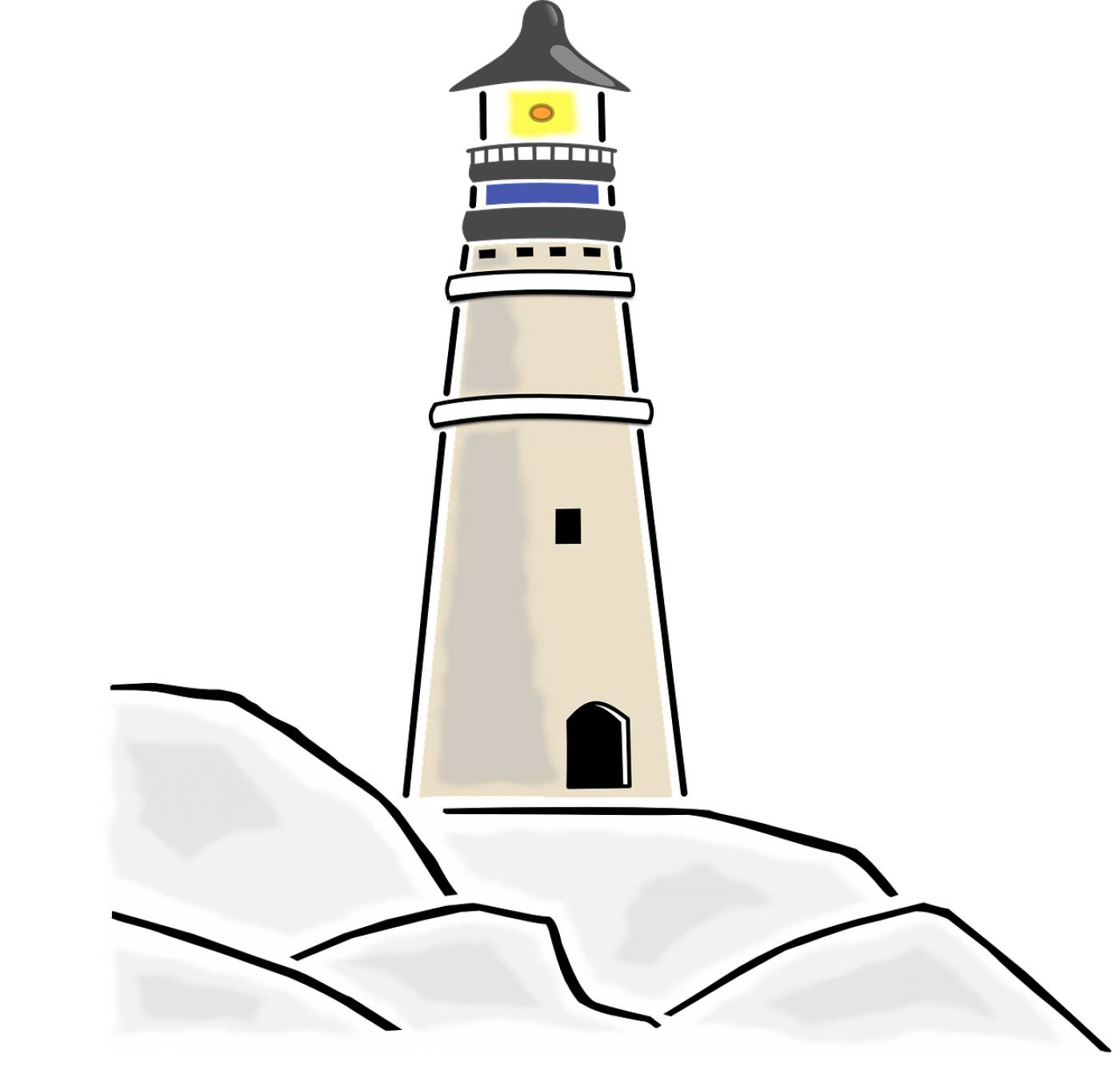 lighthouse building the light ocean  svg vector