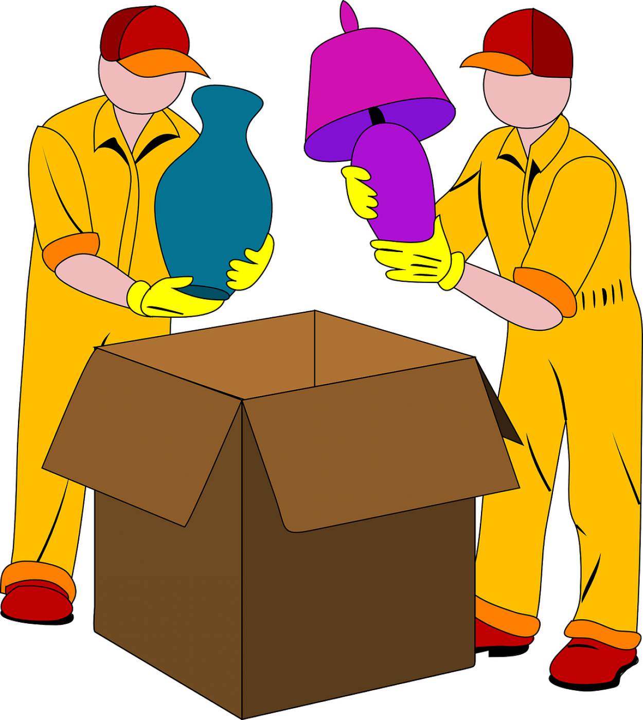 movers packing box light vase  svg vector