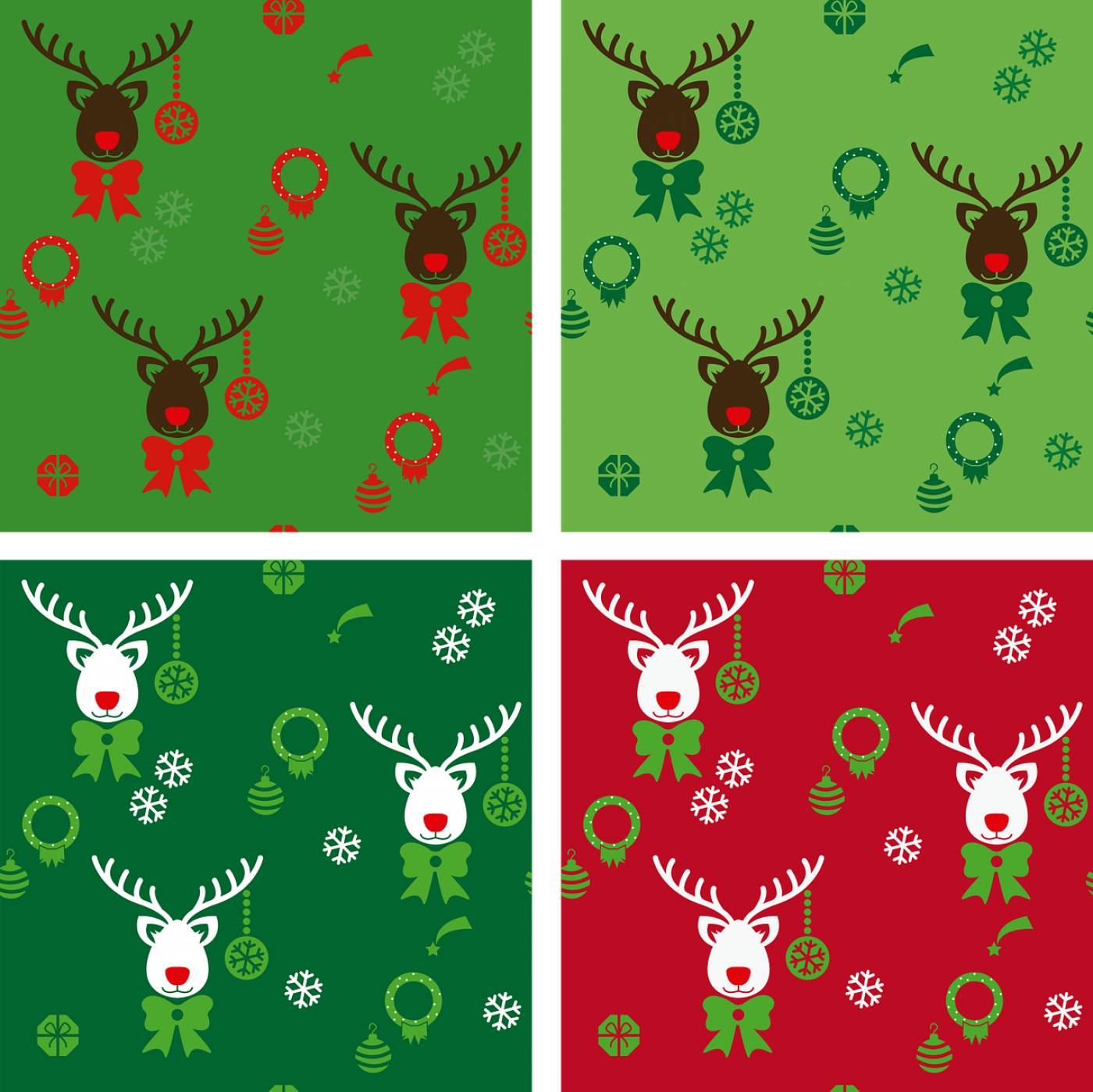 reindeer garland pattern christmas  svg vector