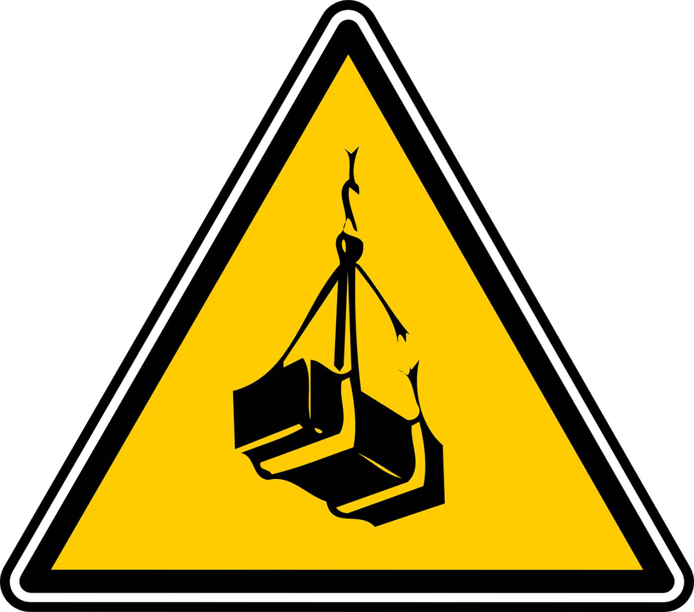 sign heavy object lifting hazard  svg vector