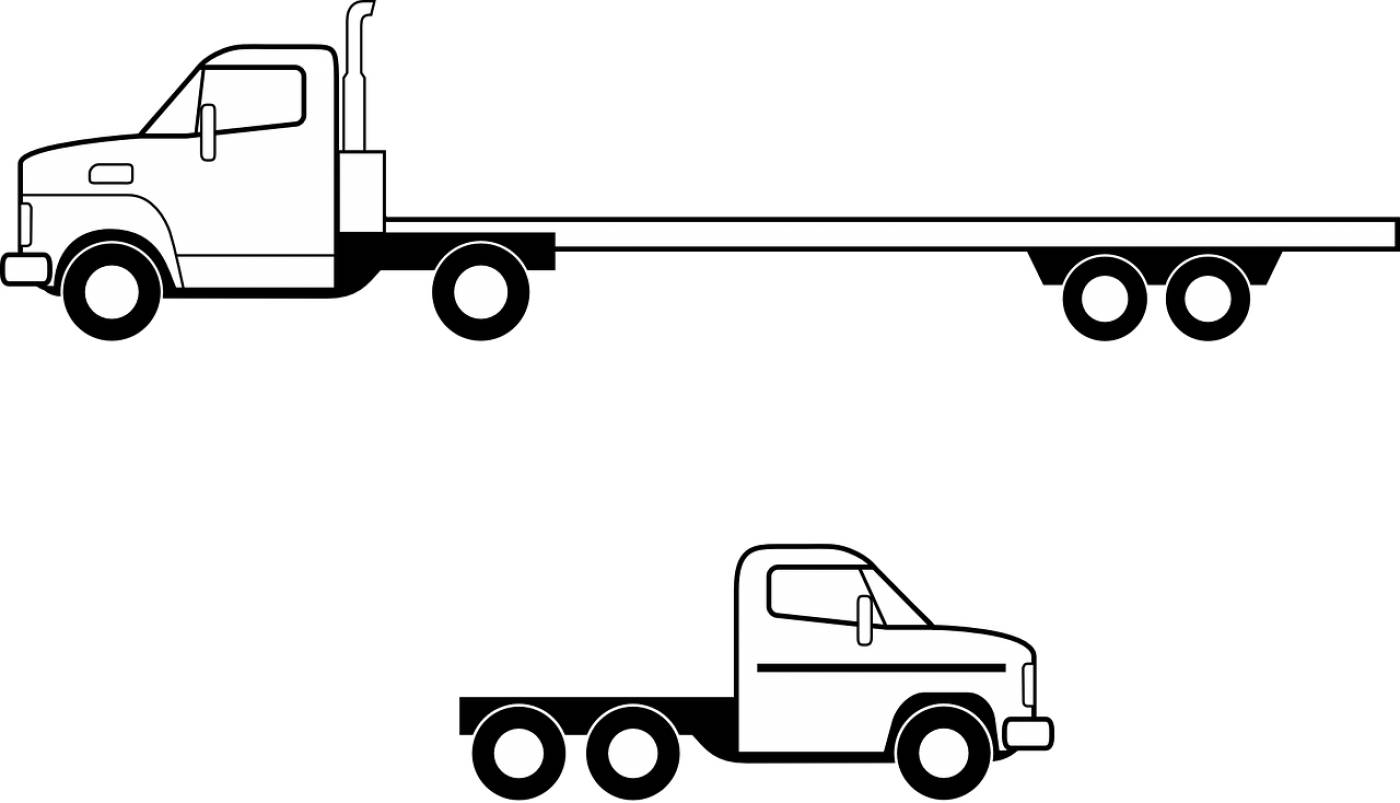 trucks flatbed trucking vehicle  svg vector