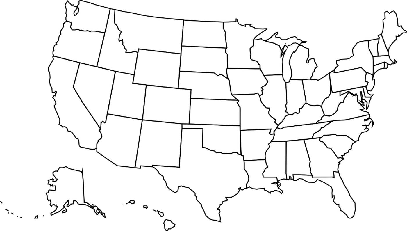 usa map united states of america  svg vector