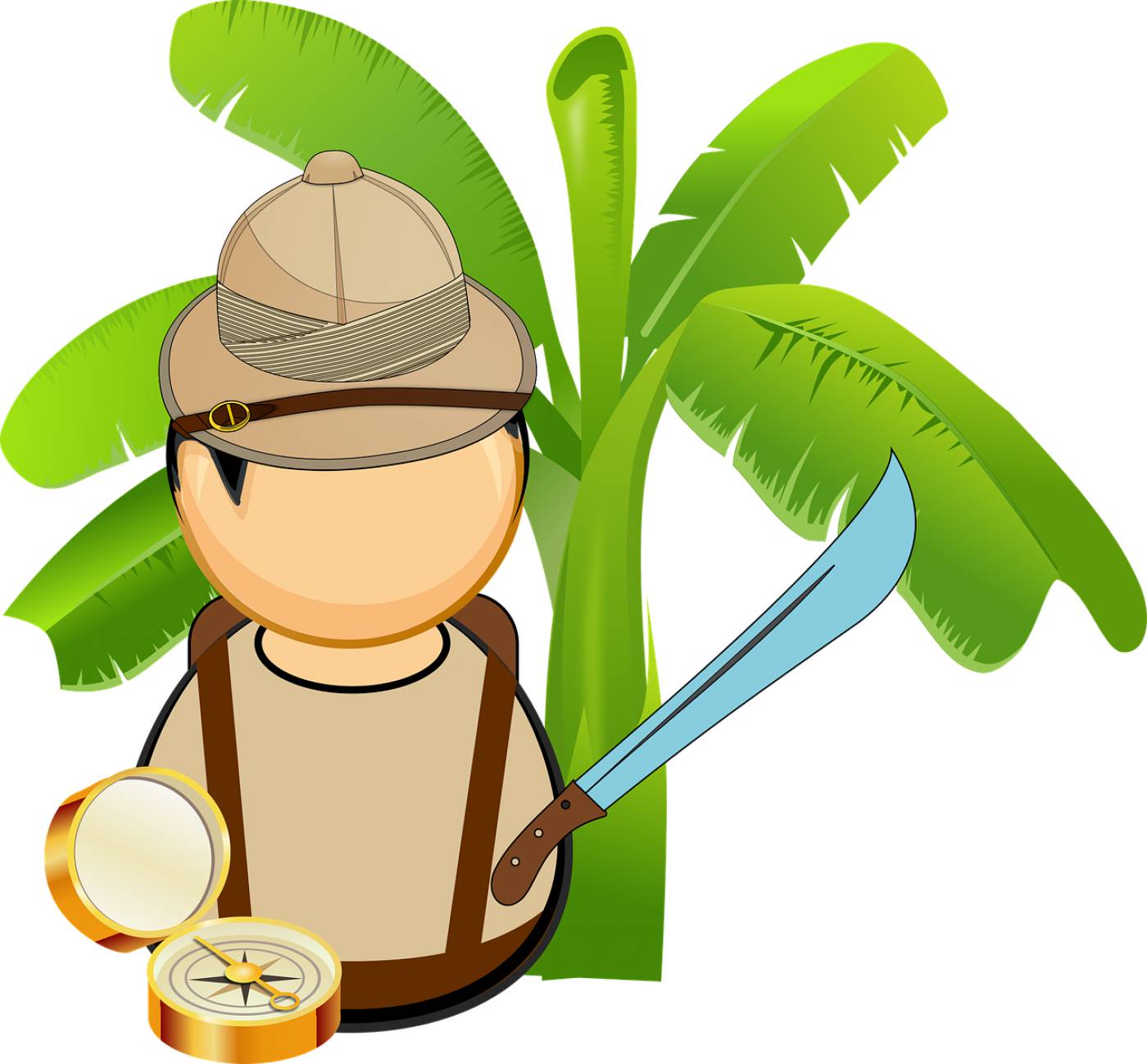 adventurer banana compass explorer  svg vector