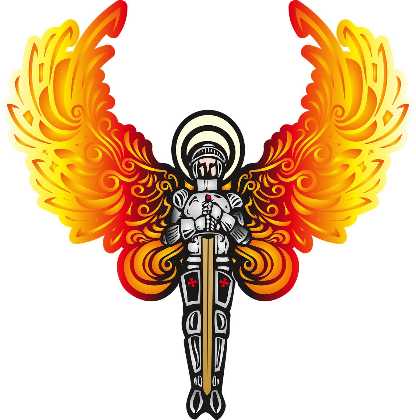 angel wings character  svg vector