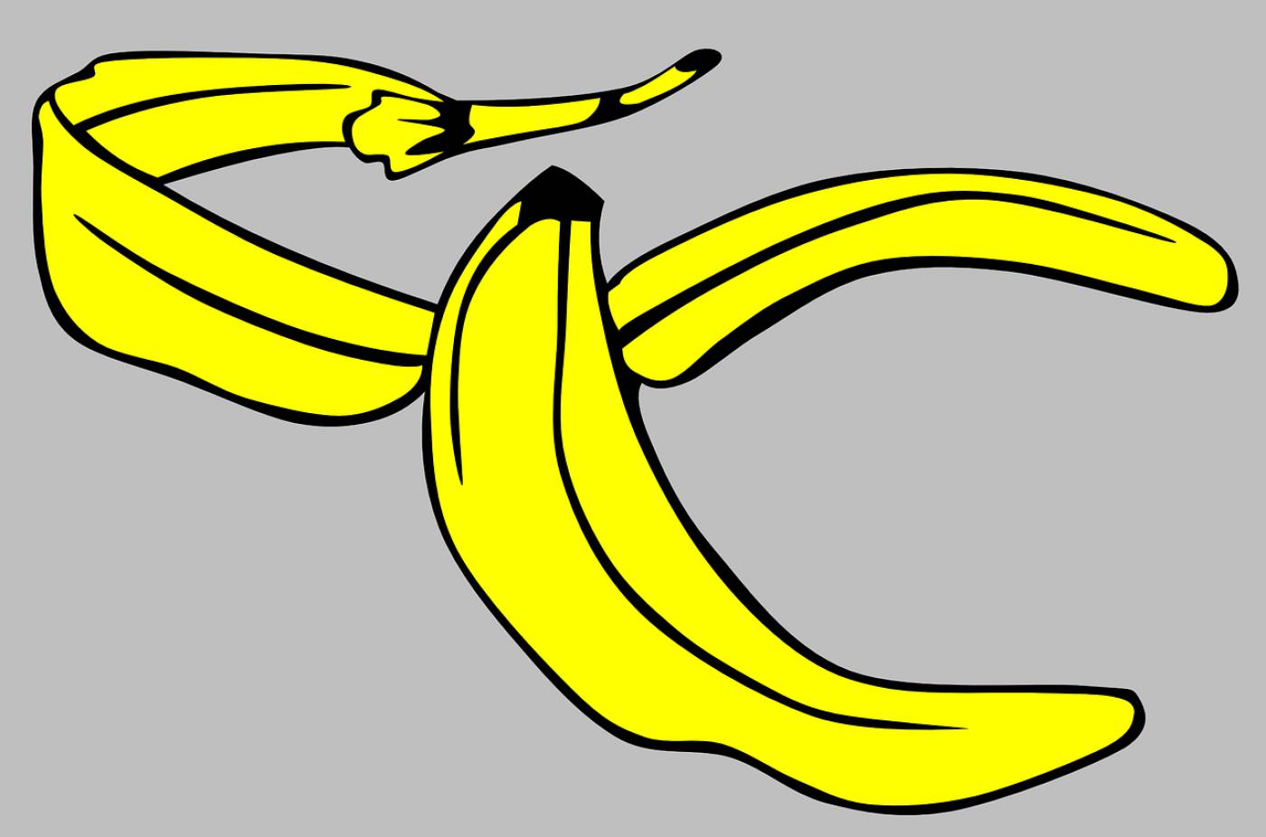banana peel floor slippery banana  svg vector