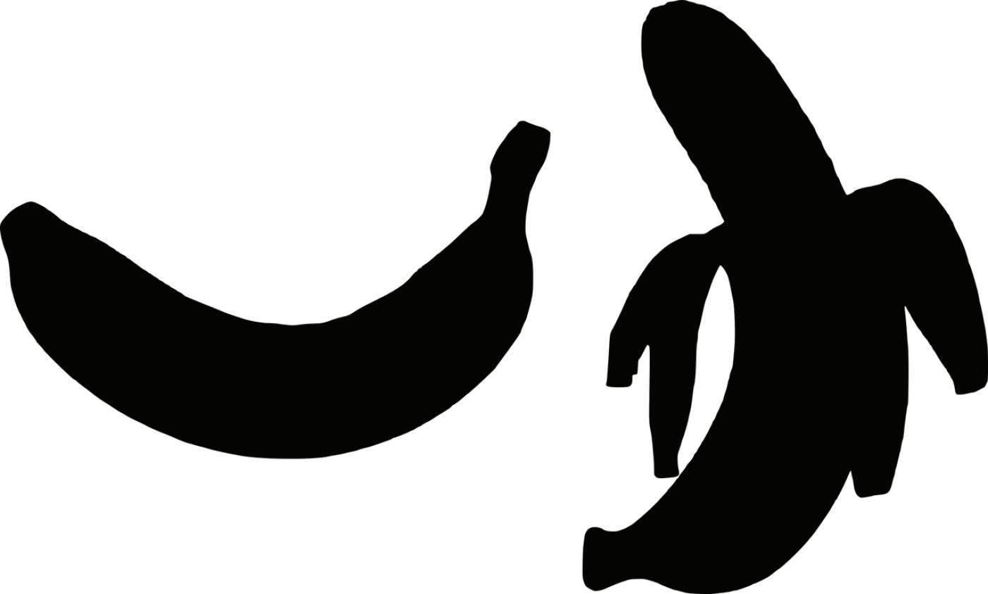 banana silhouette delicious eatable  svg vector