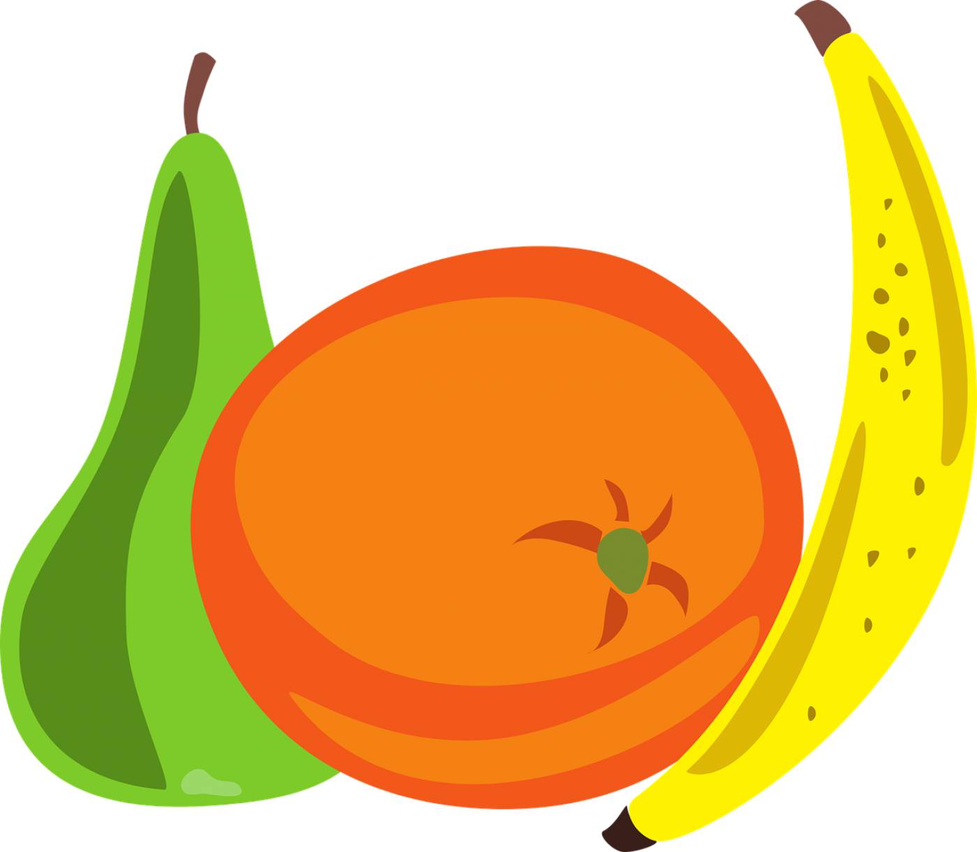 fruit banana pear orange food  svg vector