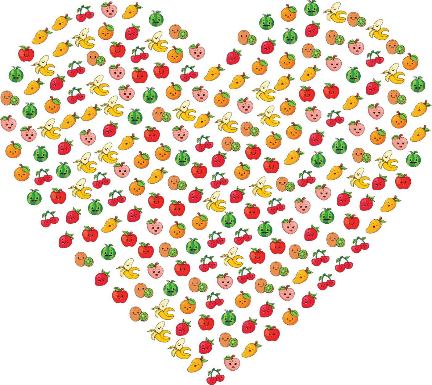 heart fruit symbol love food  svg vector