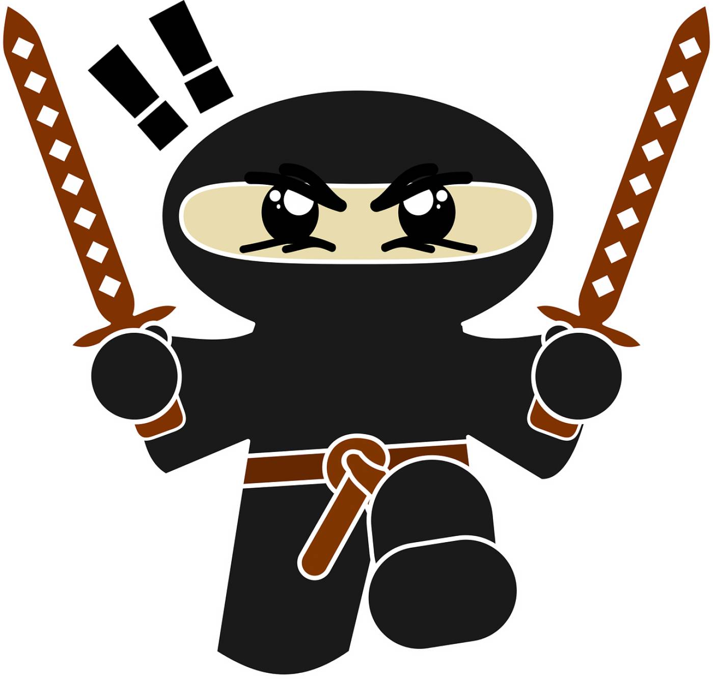 ninja comic character funny asian  svg vector