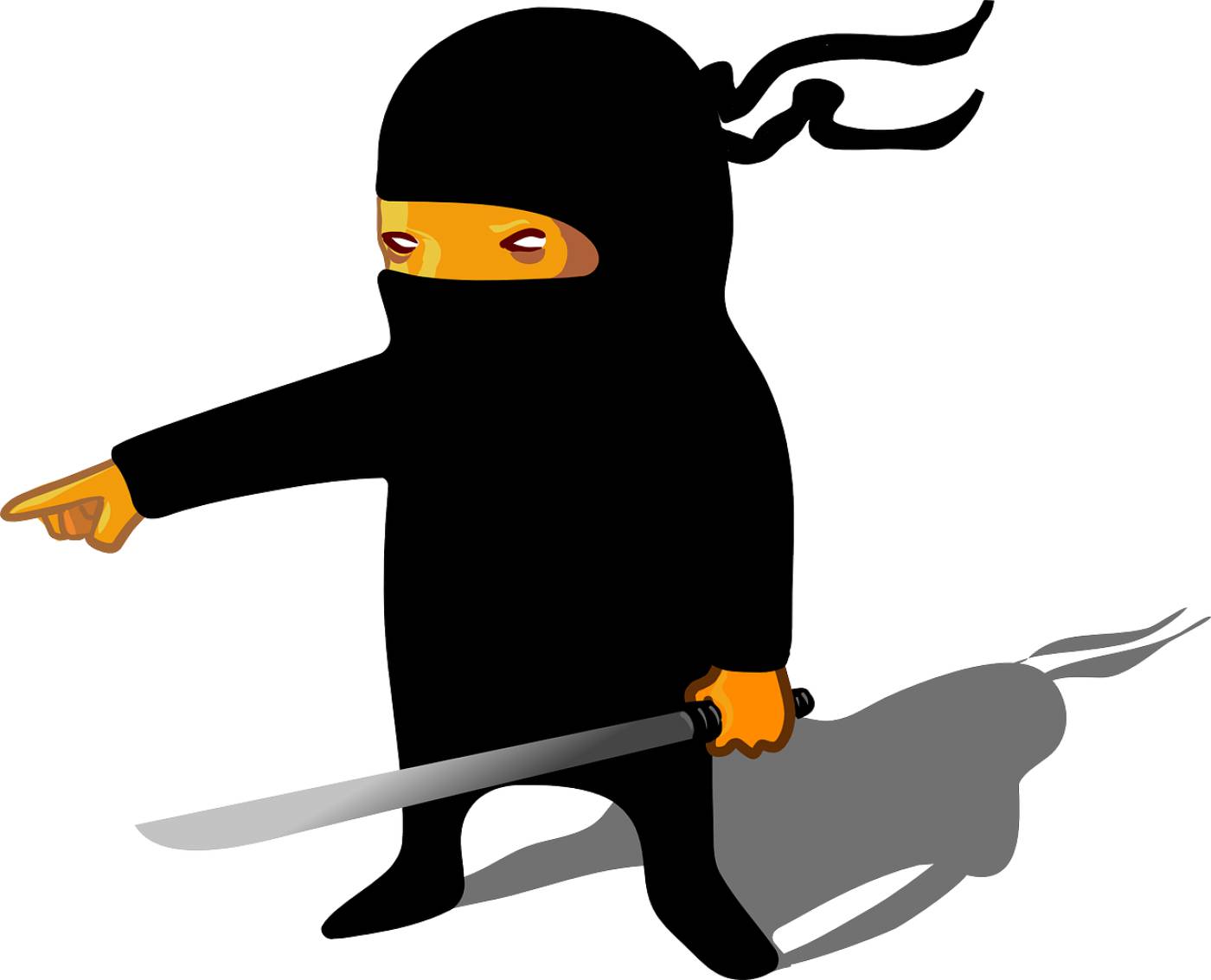 ninja man cartoon sword warrior  svg vector