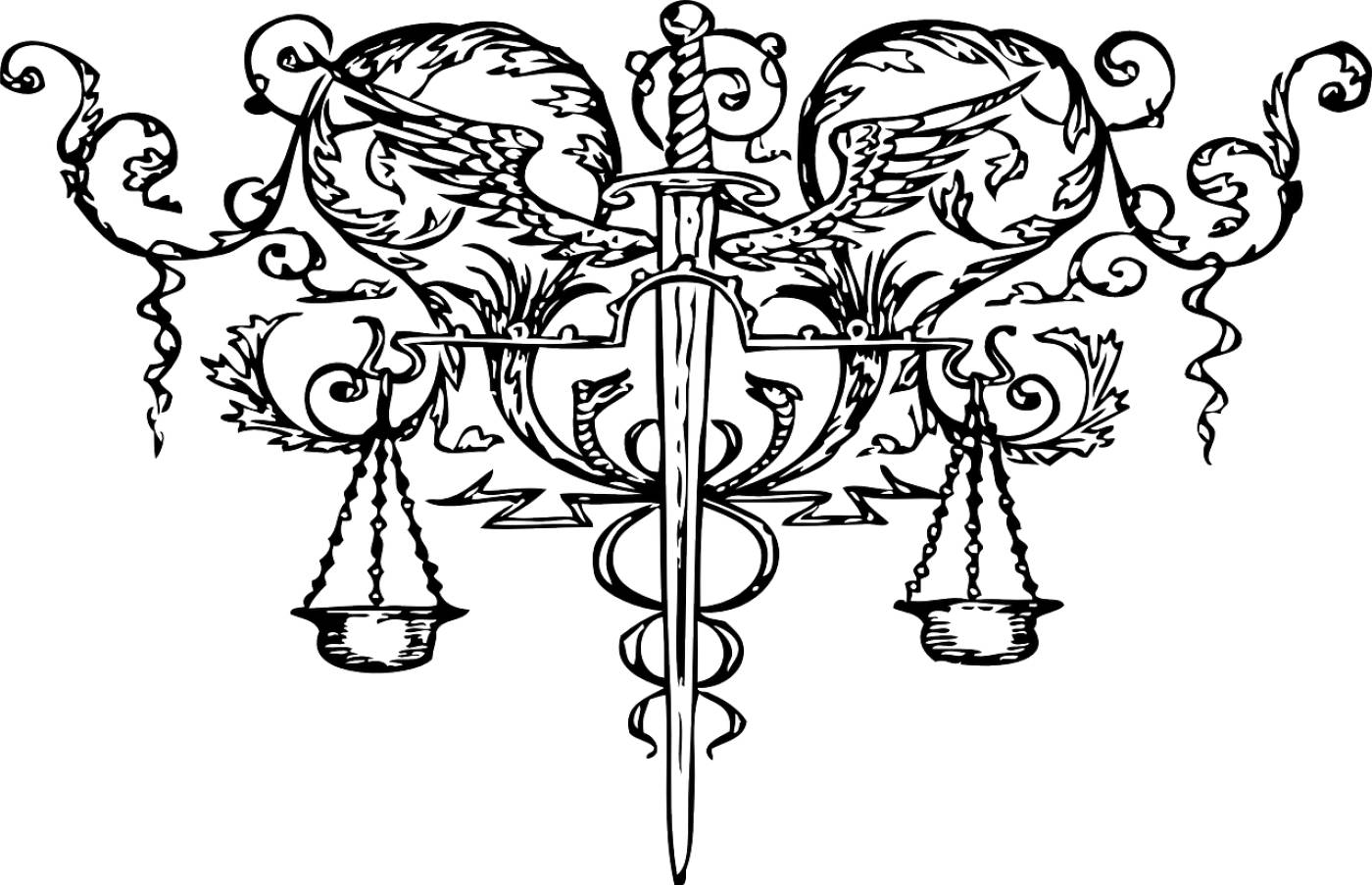scales sword justice law  svg vector