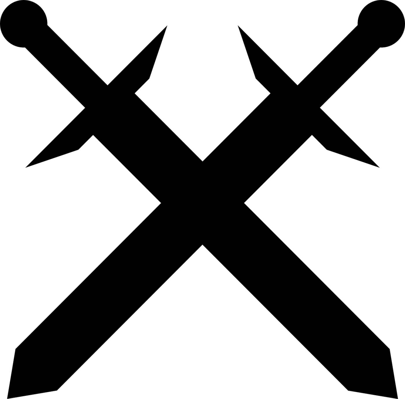 swords crossed medieval old knight  svg vector