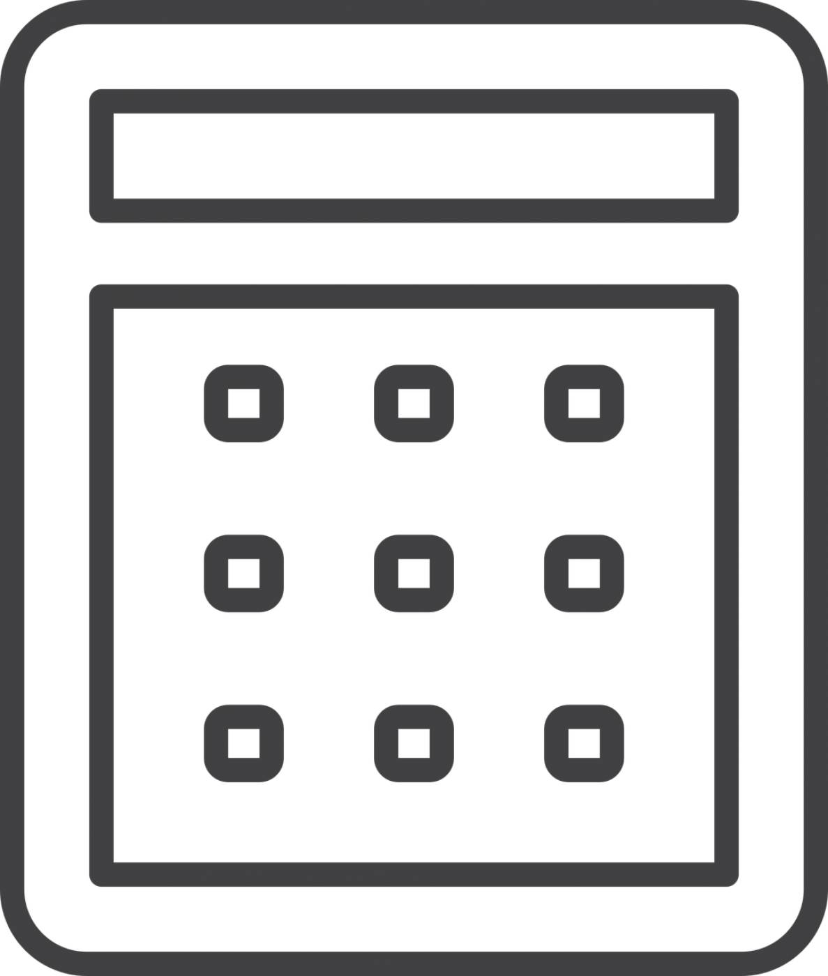calculator outline electronic  svg vector