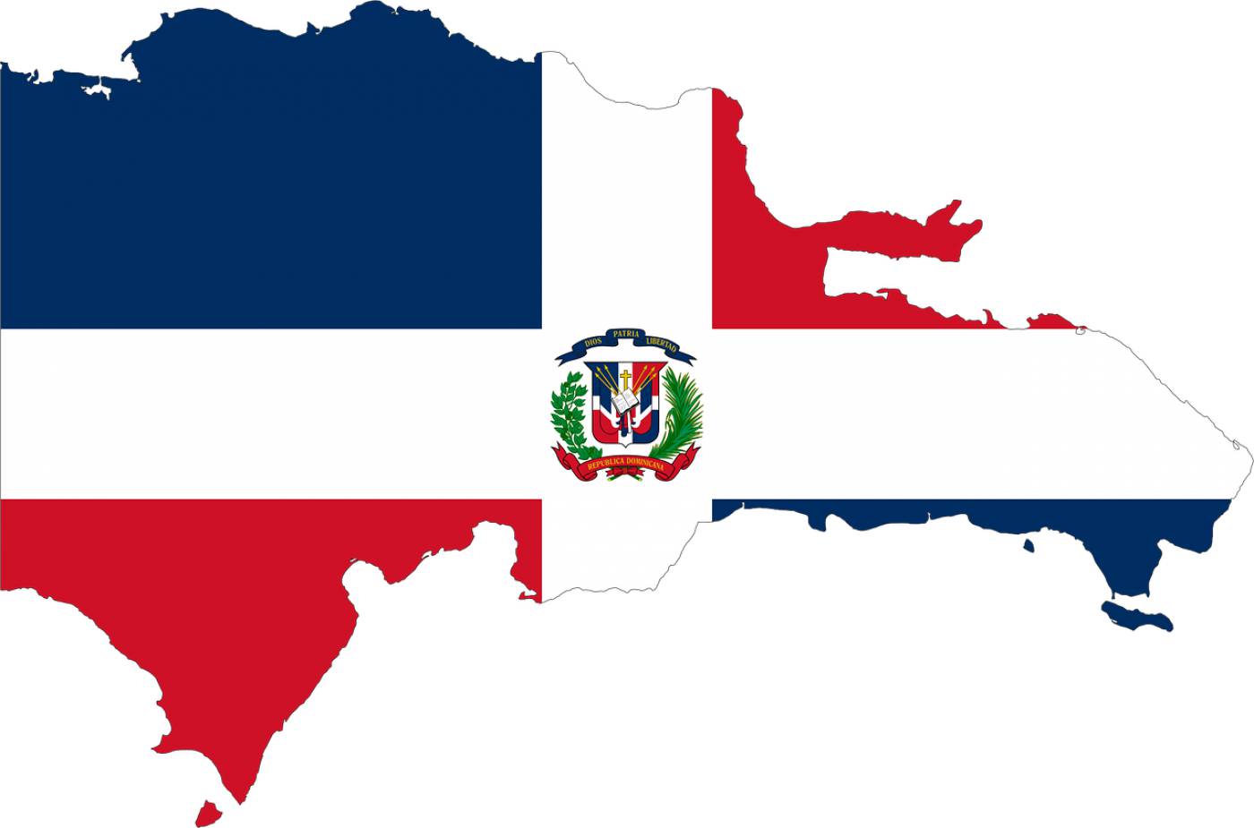 dominican republic flag map borders  svg vector