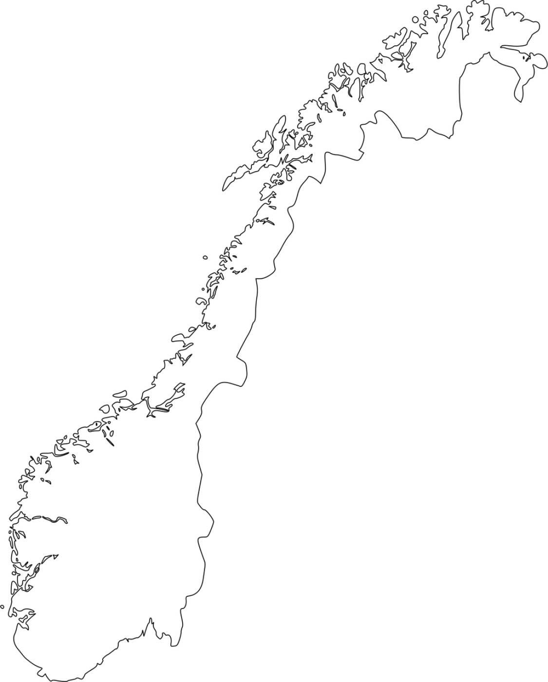 norway map country europe  svg vector