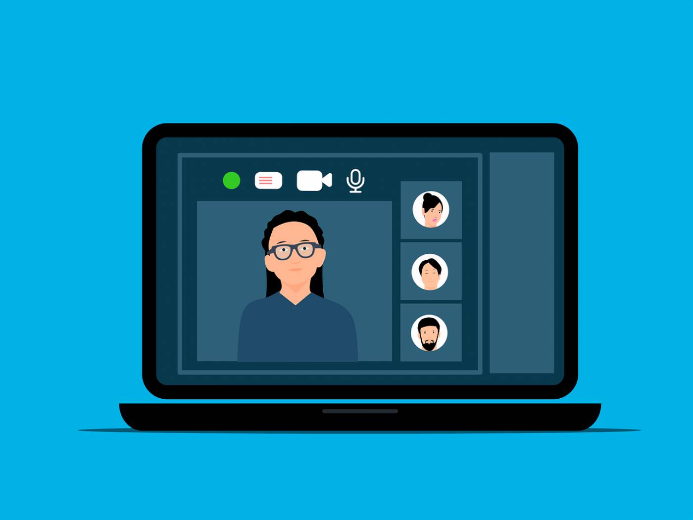 podcast meeting virtual business  svg vector
