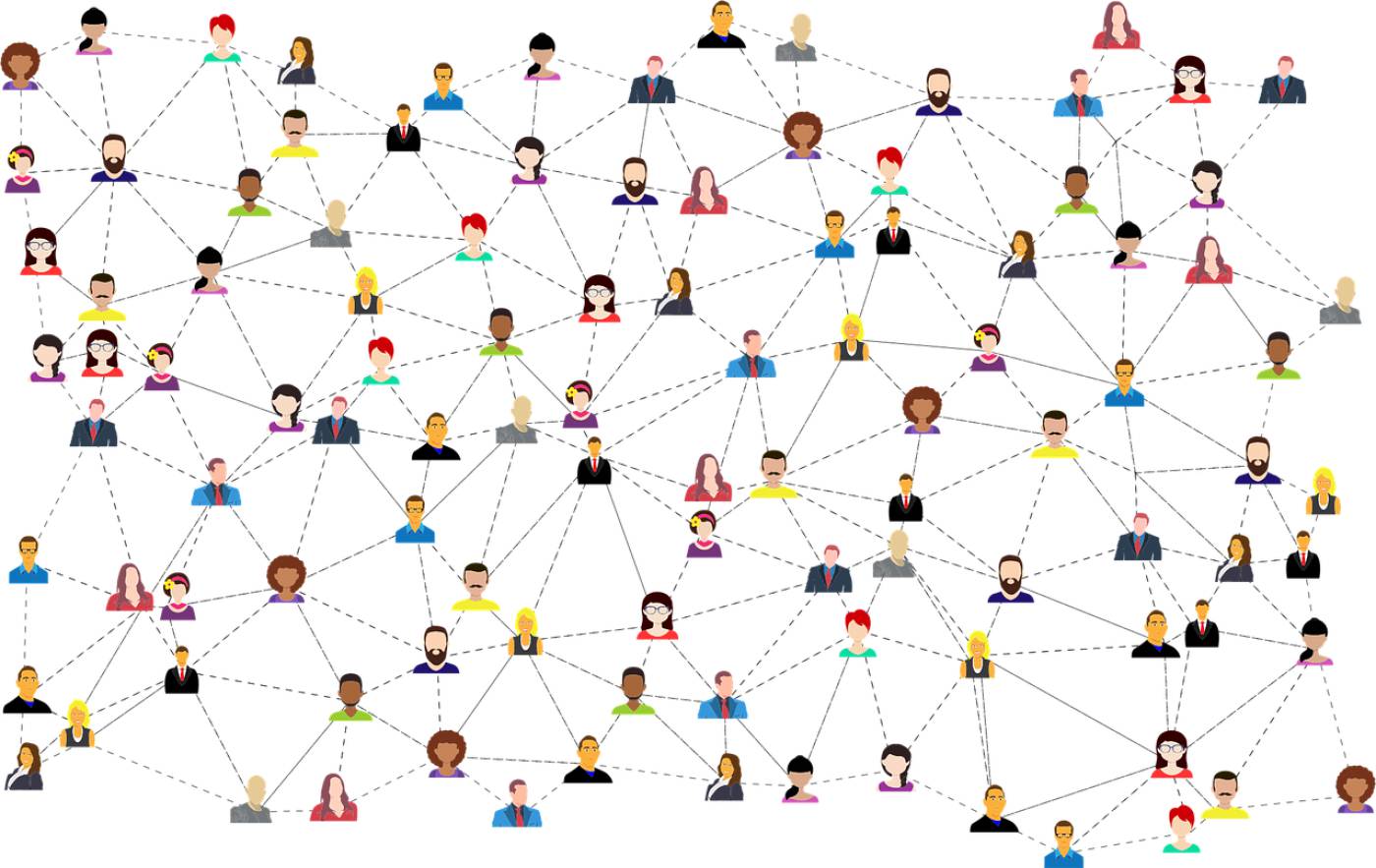 social media connections networking  svg vector