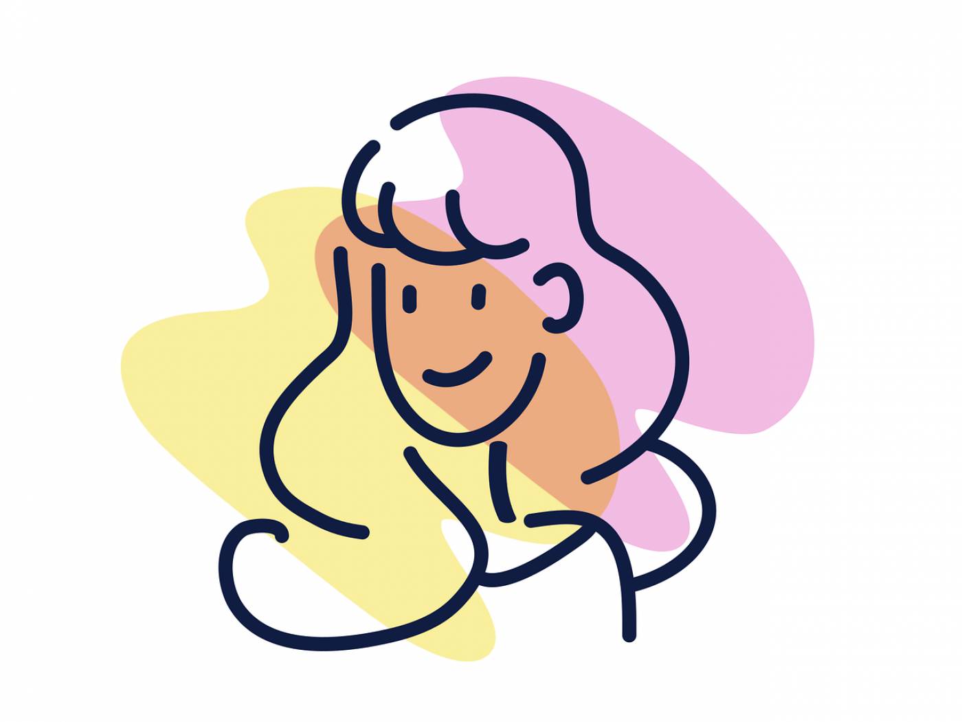 woman line art artwork avatar  svg vector