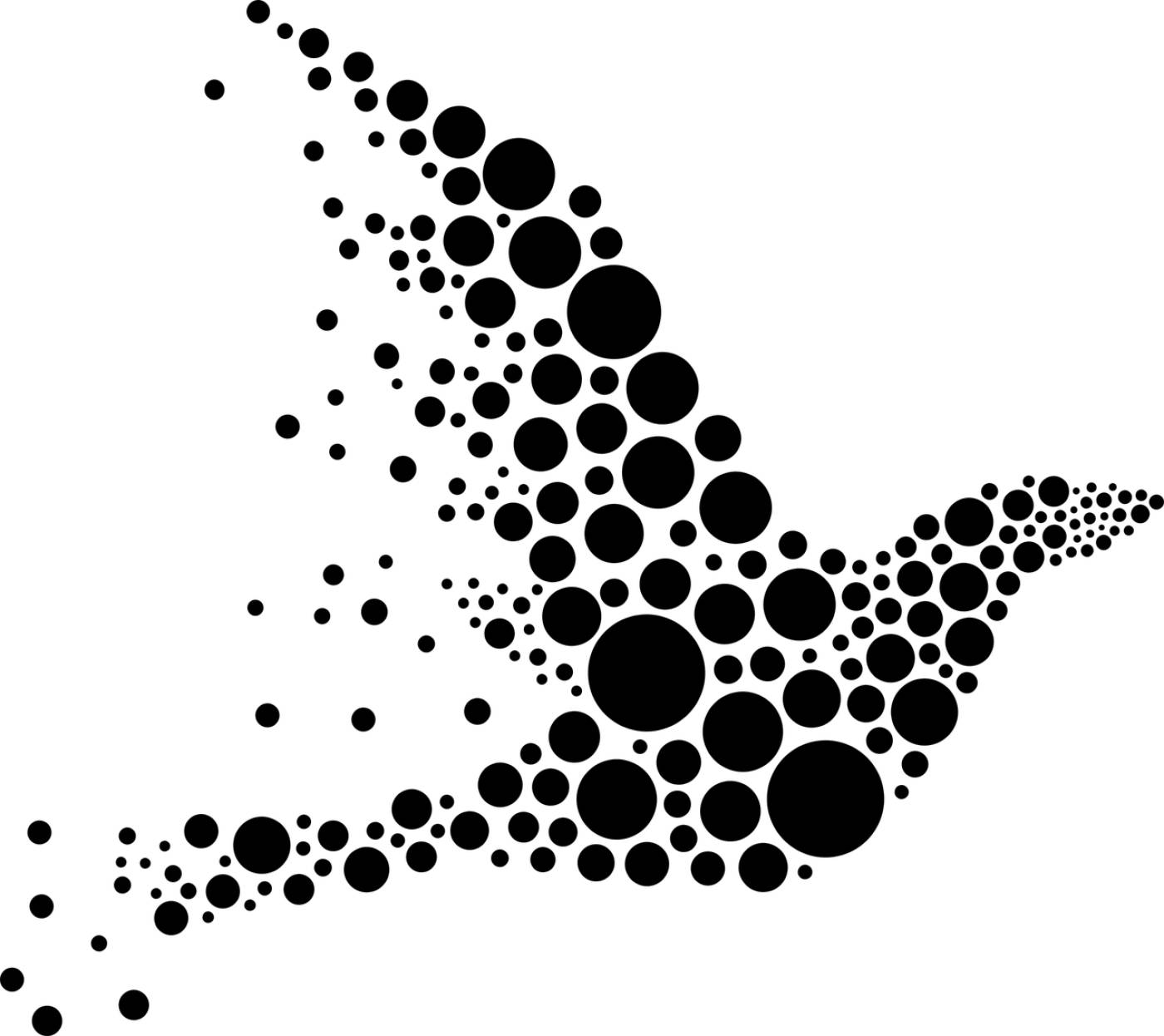 animal art bird black circles  svg vector