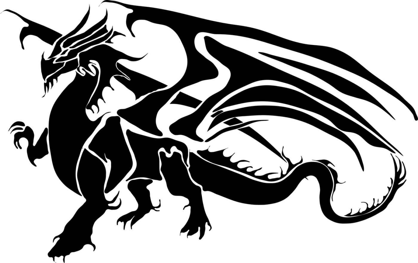 beast dragon flying monster  svg vector