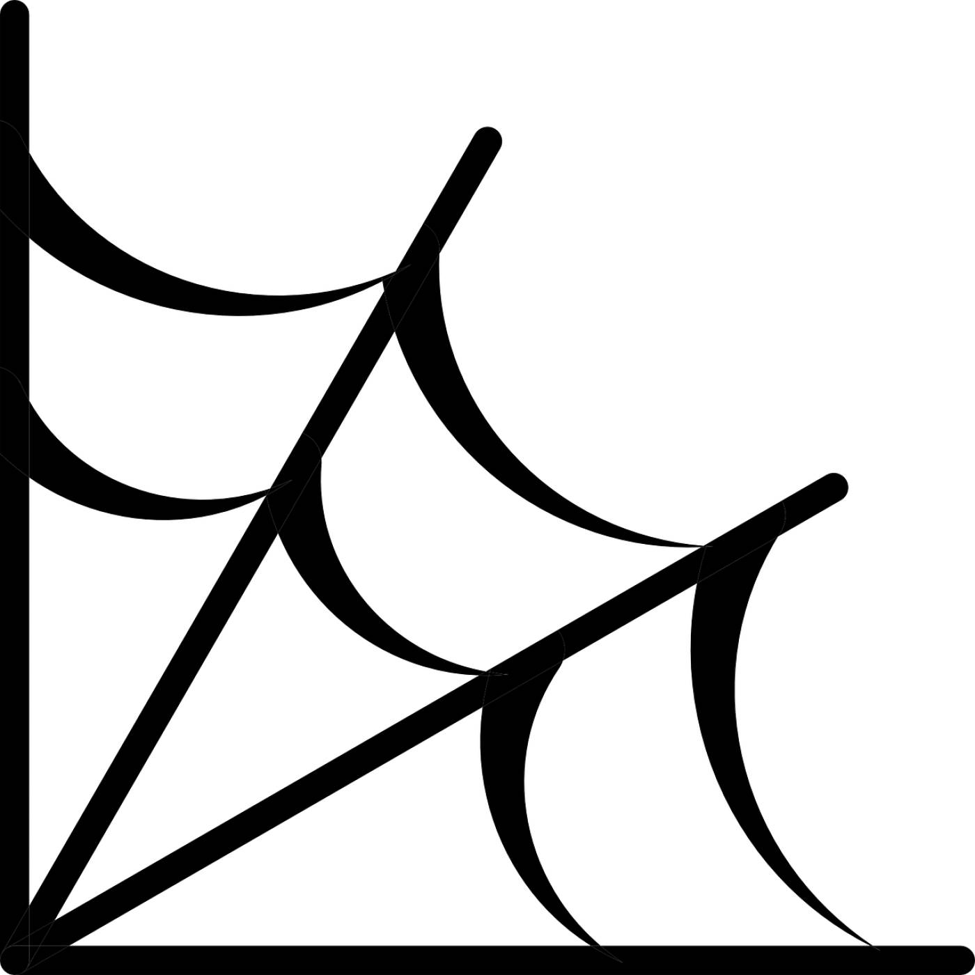 cobweb spider web black silhouette  svg vector