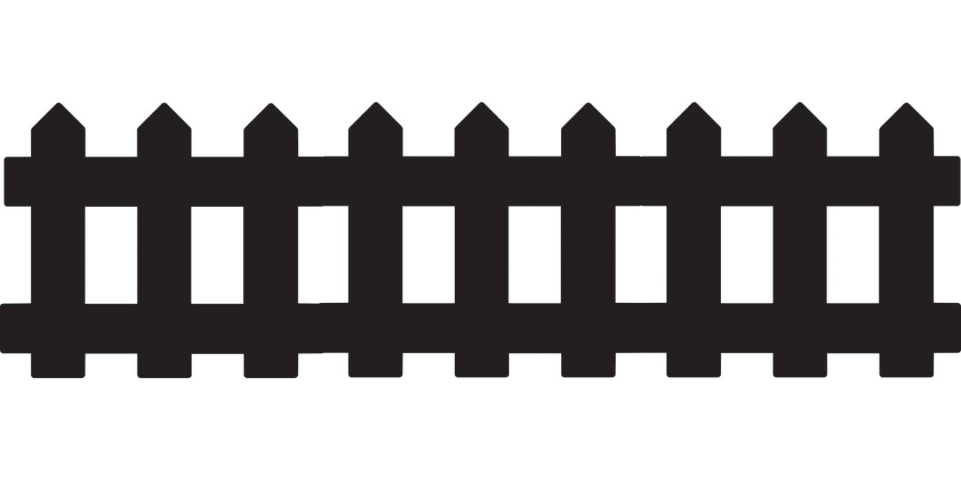 fence wooden silhouette black  svg vector