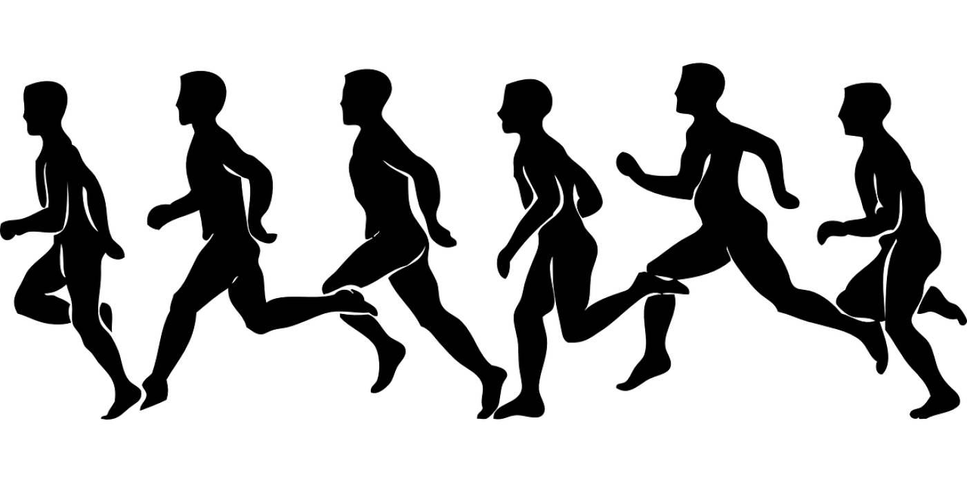 runners silhouette people running  svg vector