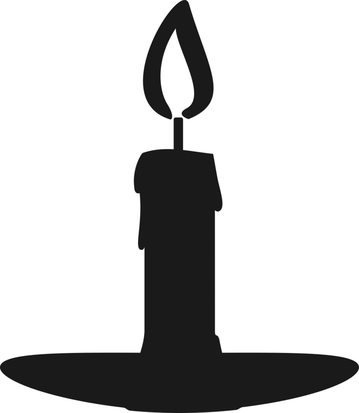 silhouette candle grey vector icon  svg vector