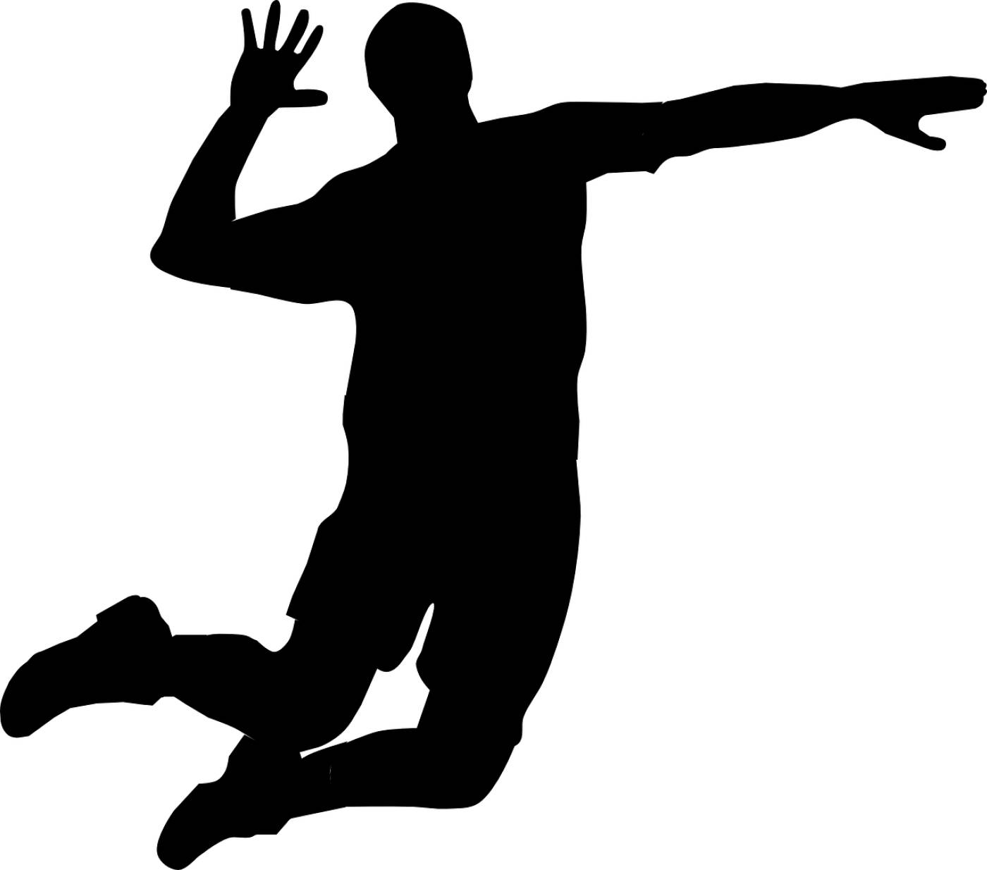 volleyball player hitting man jump  svg vector