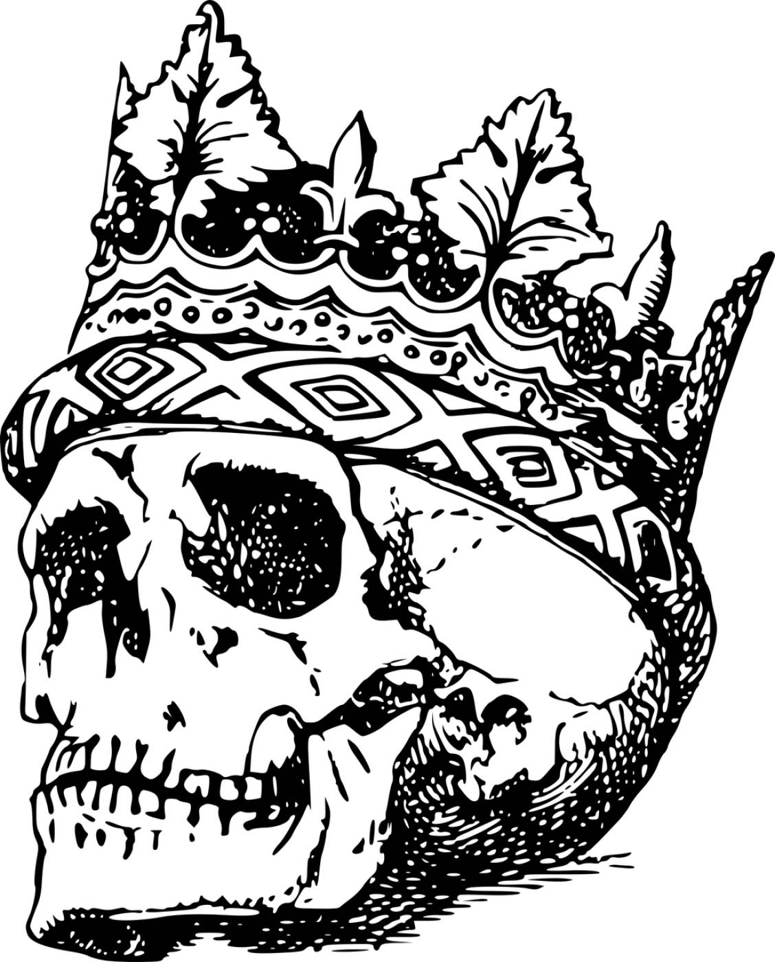 bone crown dead king  svg vector