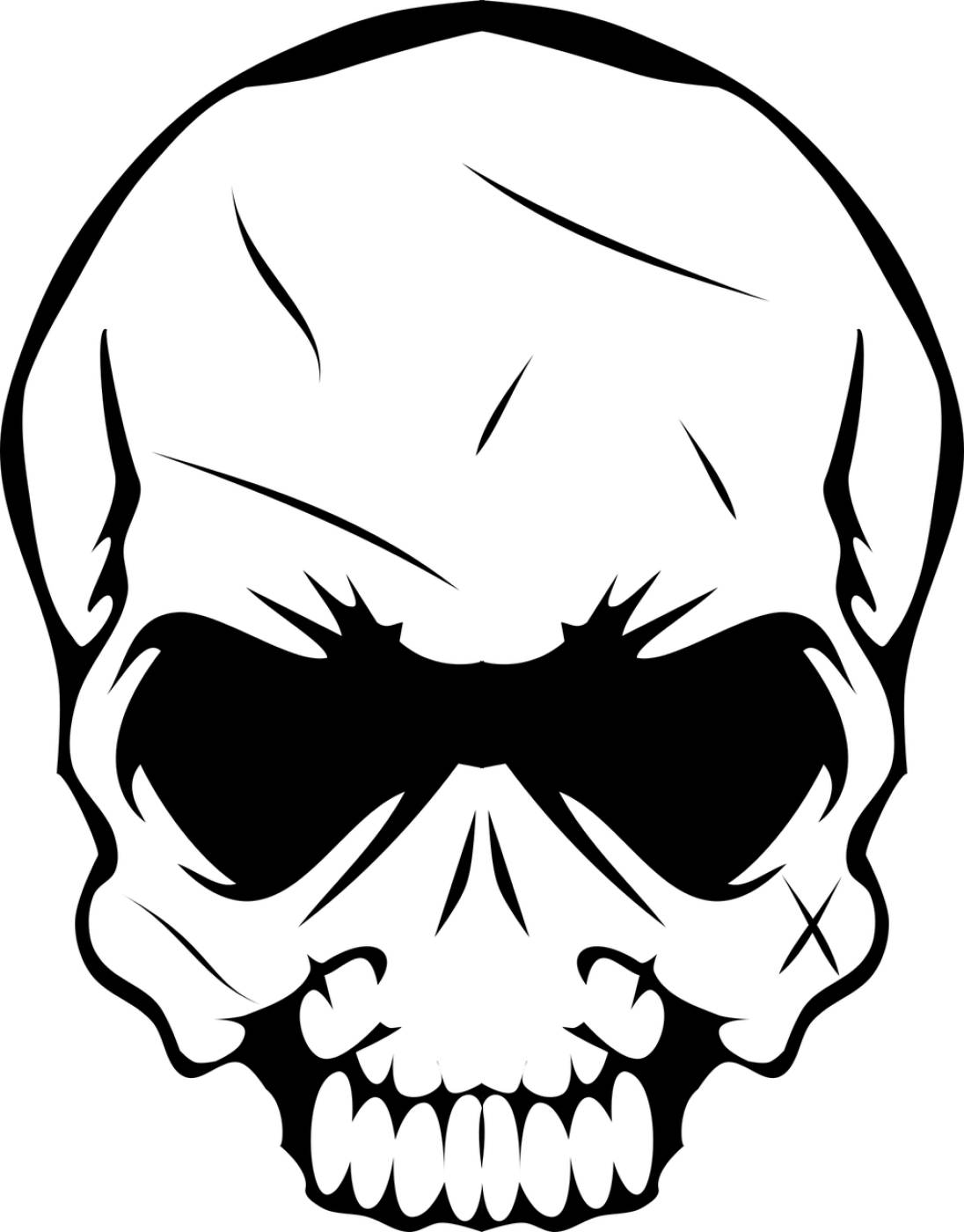 head skull bones skeleton death  svg vector