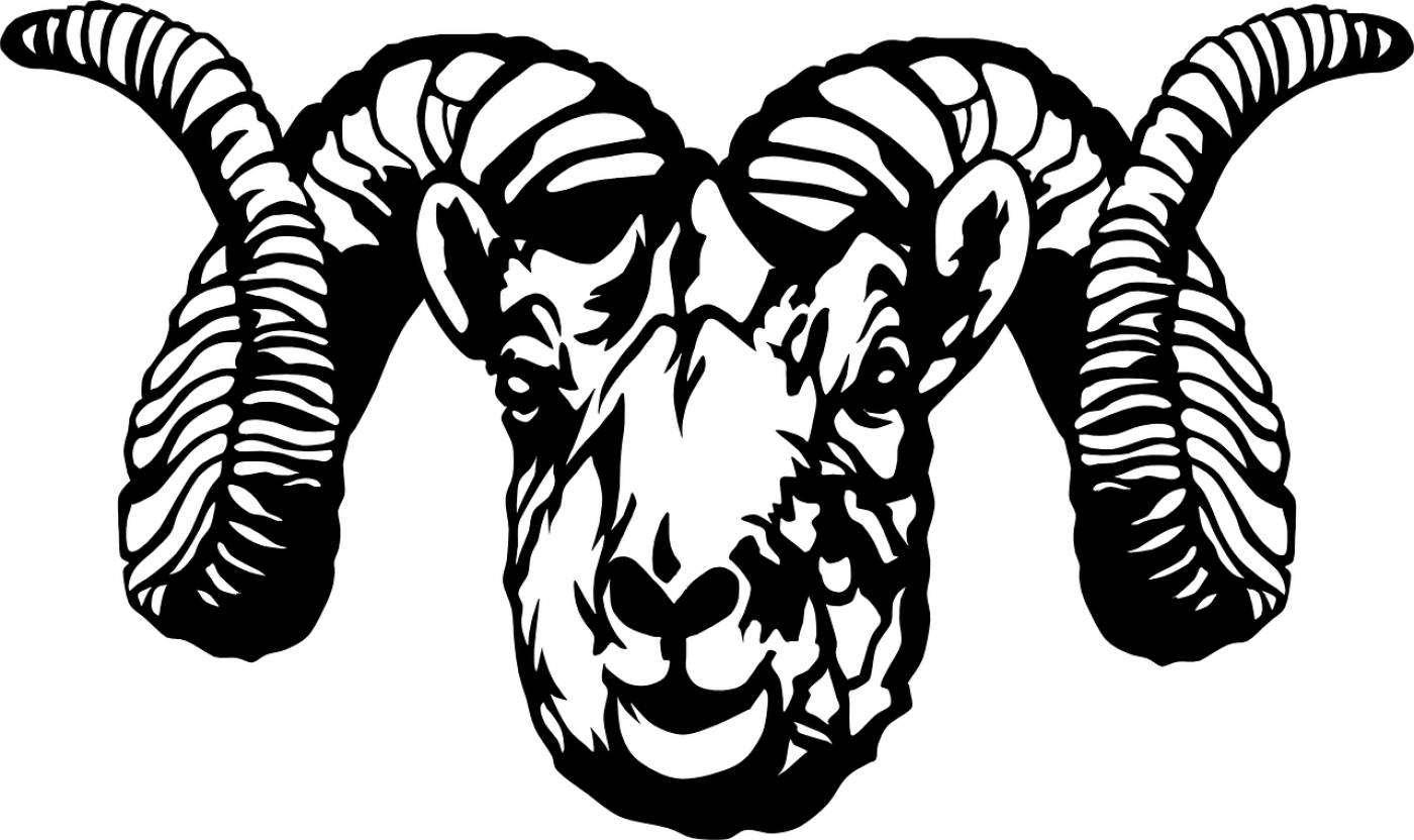 sheep head skull face horns  svg vector