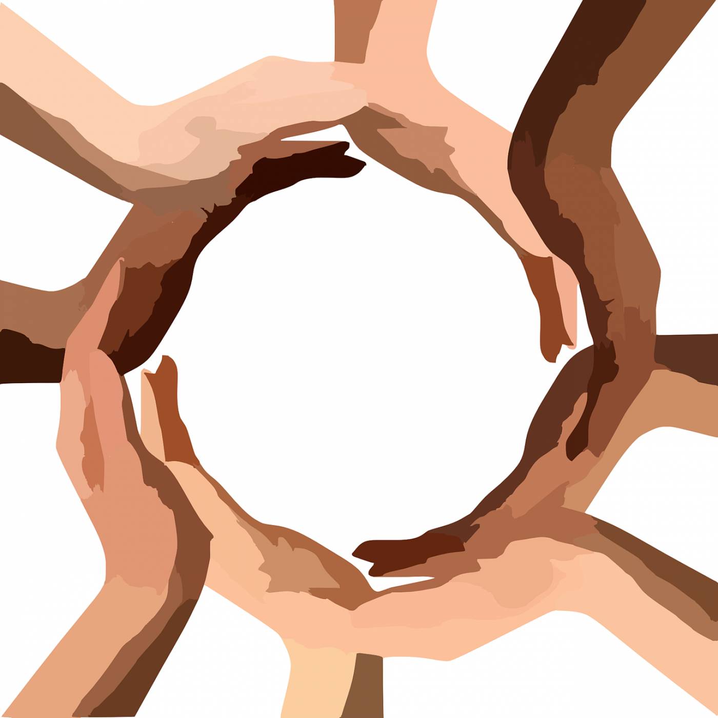 circle hands teamwork community  svg vector