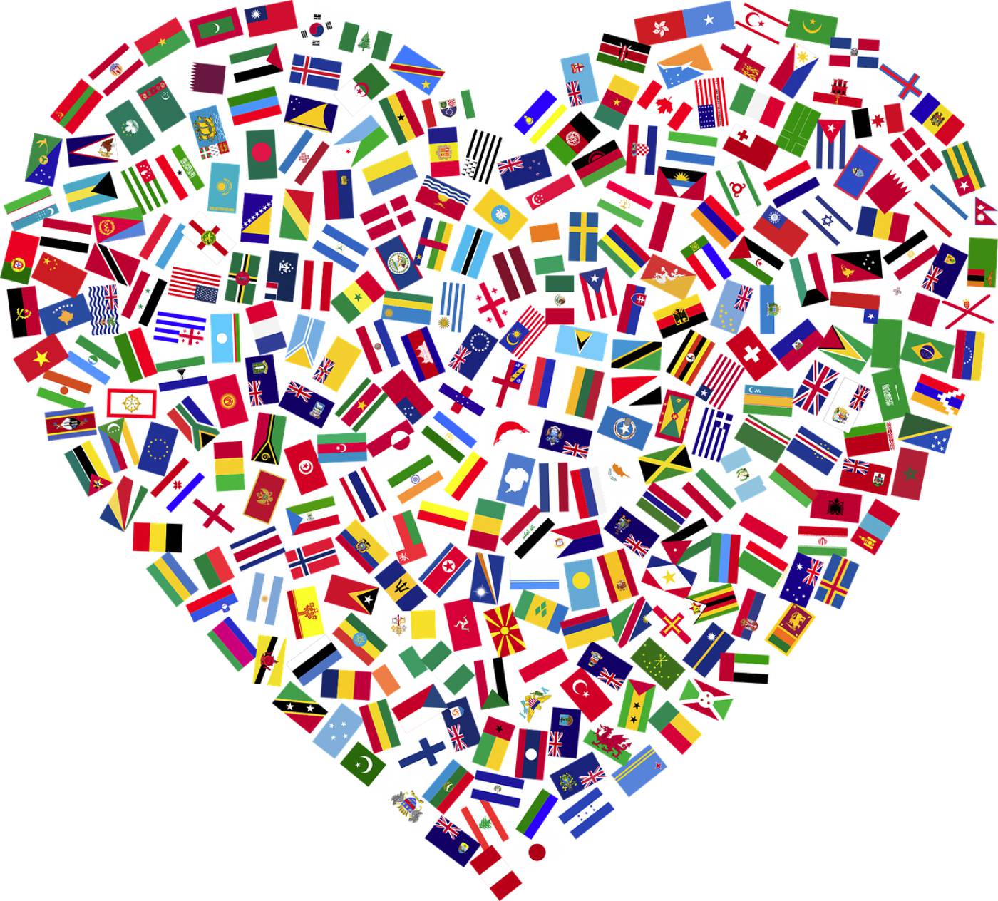 heart flags countries united unity  svg vector