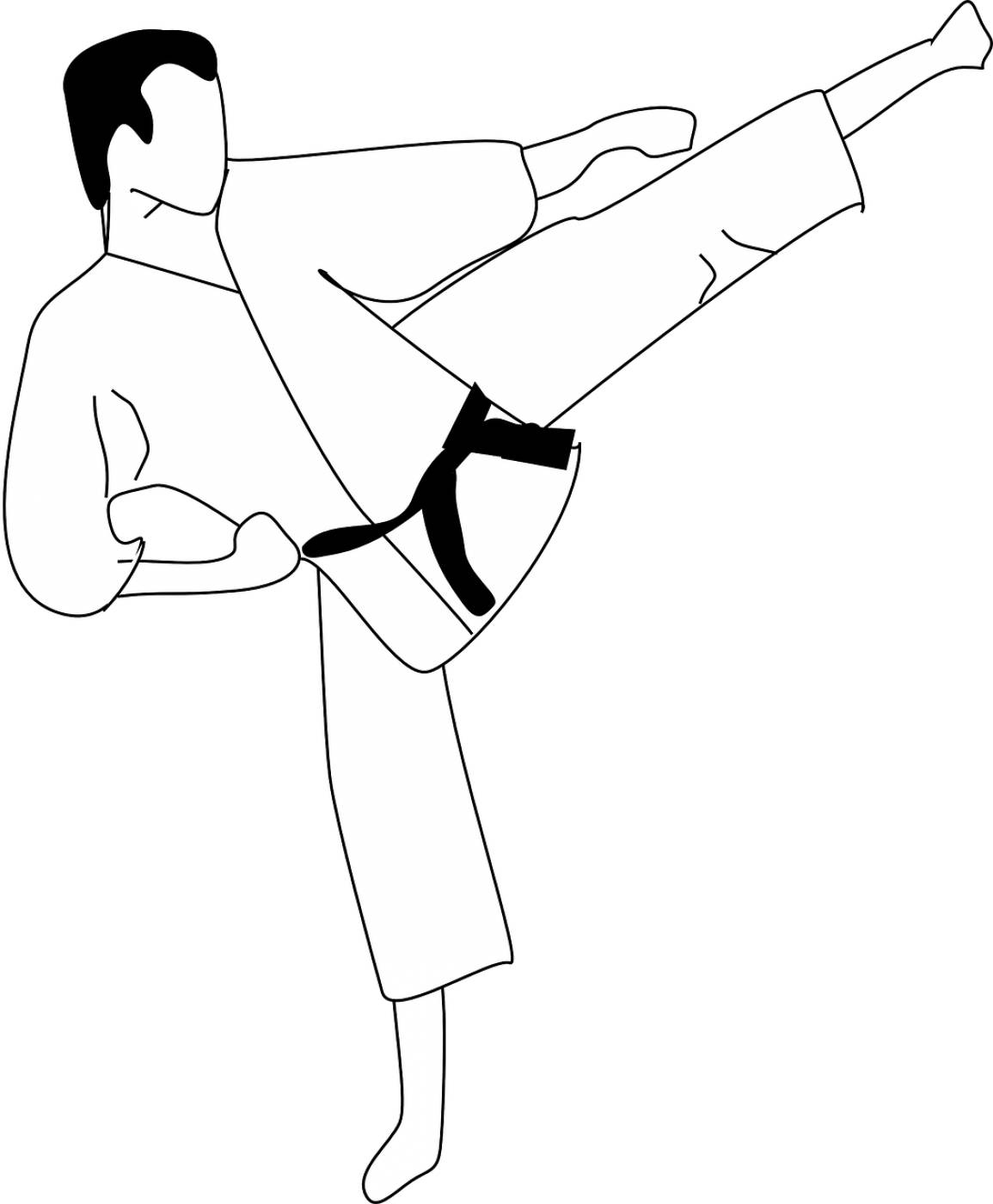 karate kick sports defense  svg vector