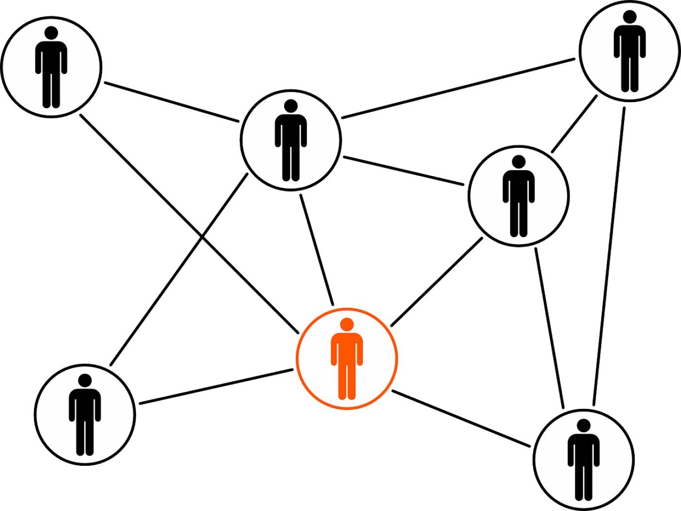 linked connected network team men  svg vector