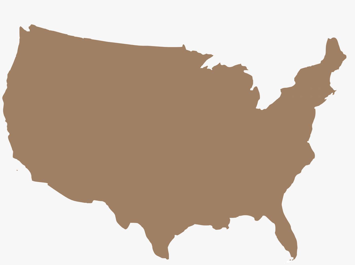 america map usa brown map  svg vector