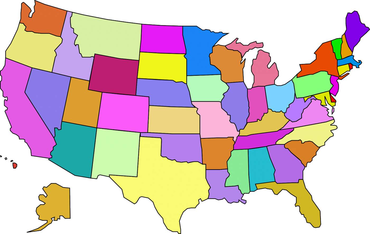 america states map usa geography  svg vector