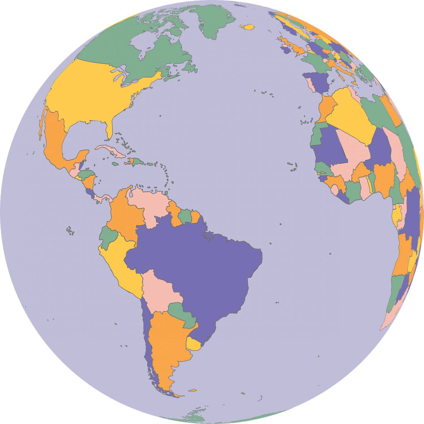 borders countries earth globe map  svg vector
