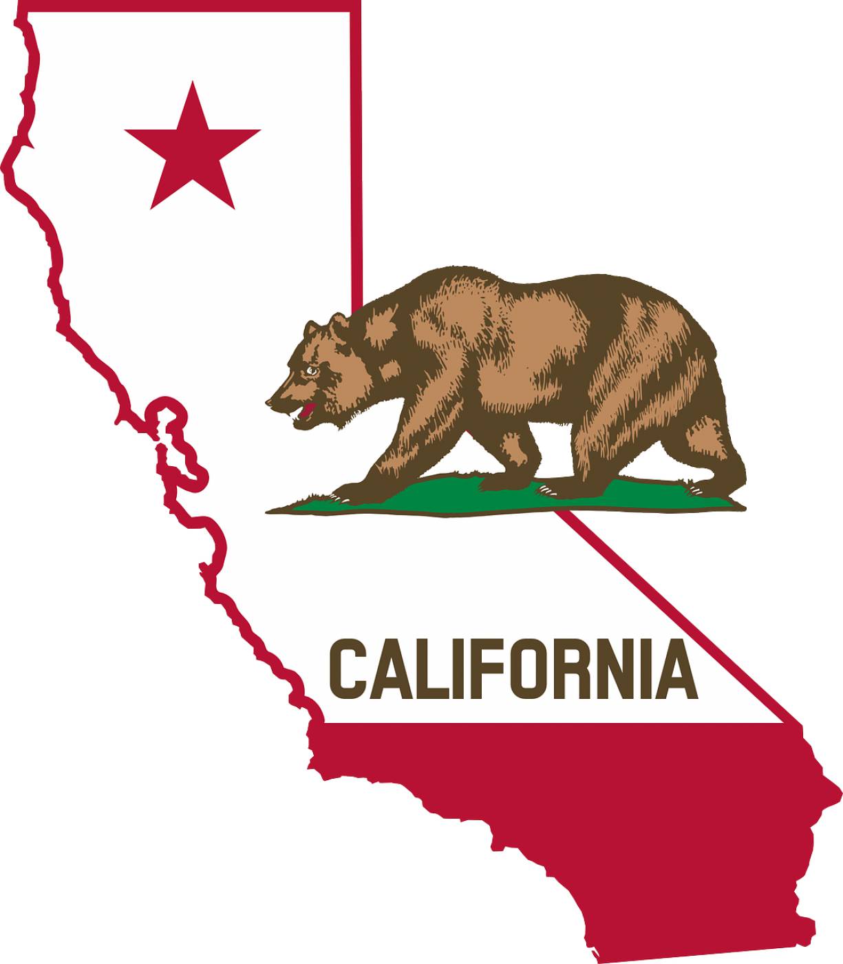 california bear flag map usa  svg vector