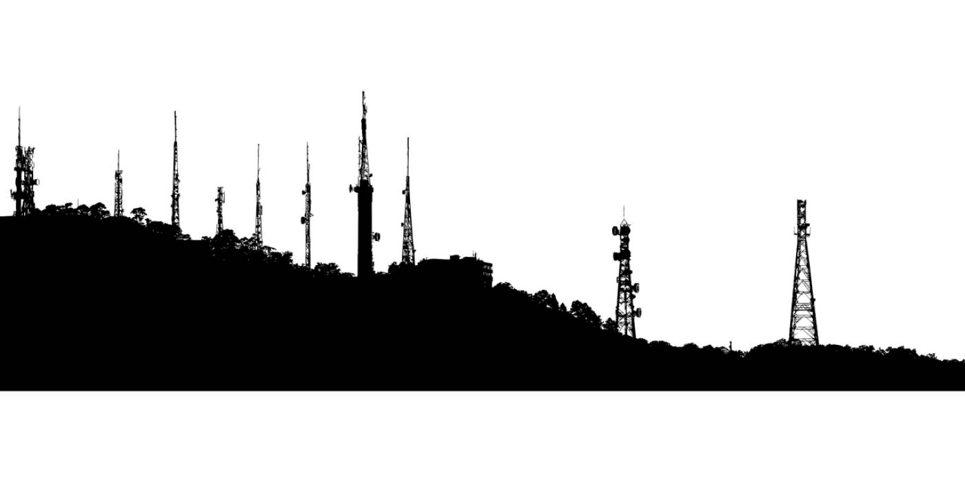 communications towers landscape  svg vector
