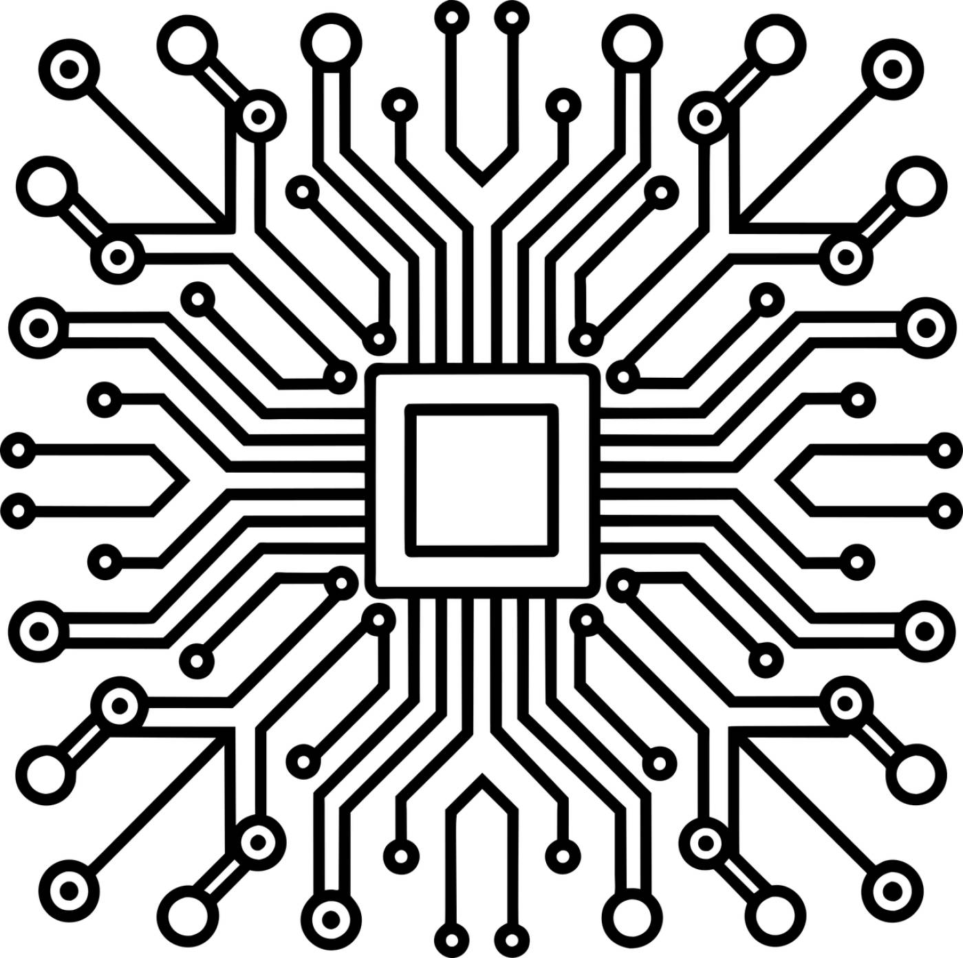 computer processor cpu chip  svg vector