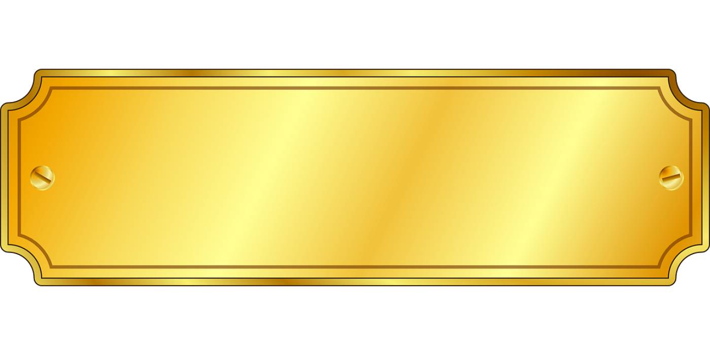 gold screws label sign  svg vector