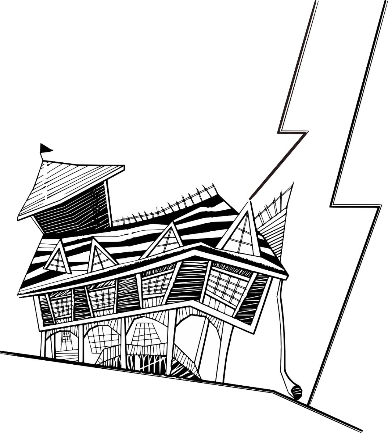 haunted house building spooky  svg vector