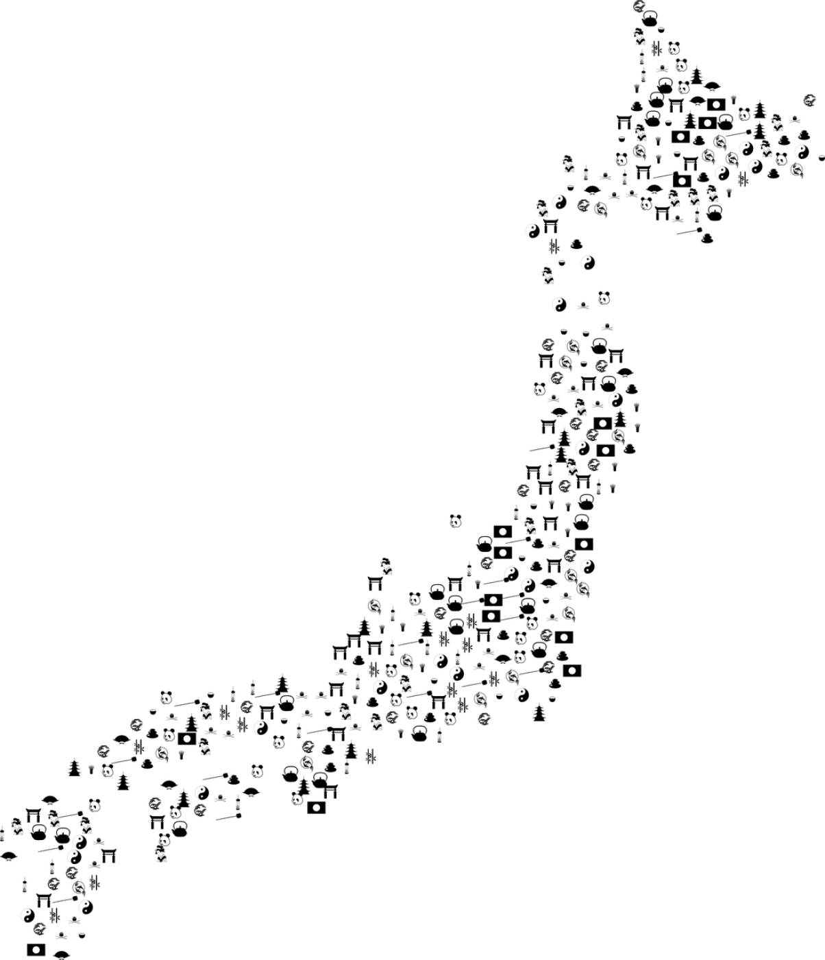 japan japan map geography  svg vector