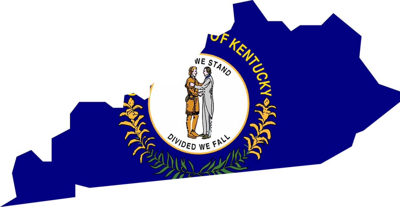 kentucky map usa state flag  svg vector